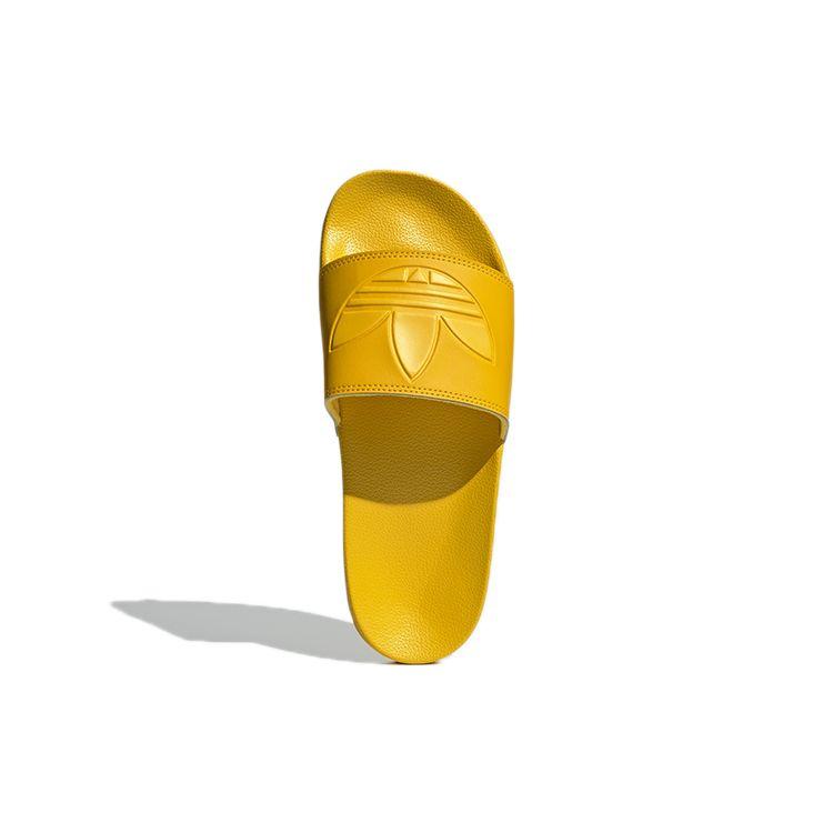 Adidas Originals Adilette Lite Simple Slip-On Rubber Sole Non-Slip Slide Sandals Unisex Sandals Misty-Yellow GX8893