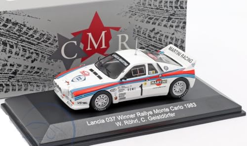 CMR Diecast Car 1/43 Scale Lancia Monte Carlo Rally LANCIA 037 Martini Rally Monte Carlo 1983 Winner N1 Walter Rohrl - Christian Geistdorfer [Parallel