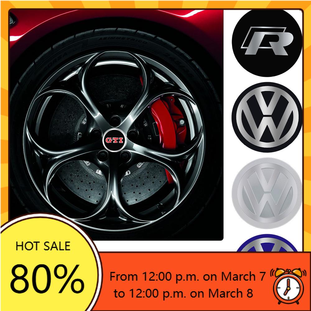For VW Volkswagen Jetta MK5 Golf 56/60/65MM Car Wheel Center Hub Caps Sticker Tire Rim Covers Decor Decals For Volkswagen VW Gol