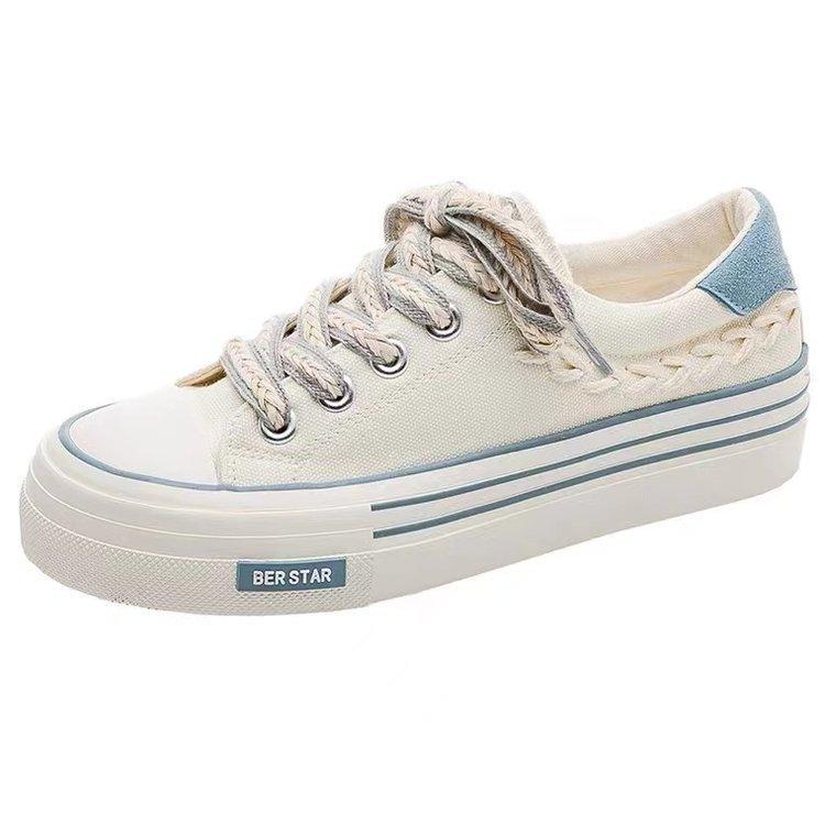 White Shoes for Women  Spring New Breathable Student Sneakers Korean Style Heightened Platform Shoes Casual Shoes Women's Board Shoes
