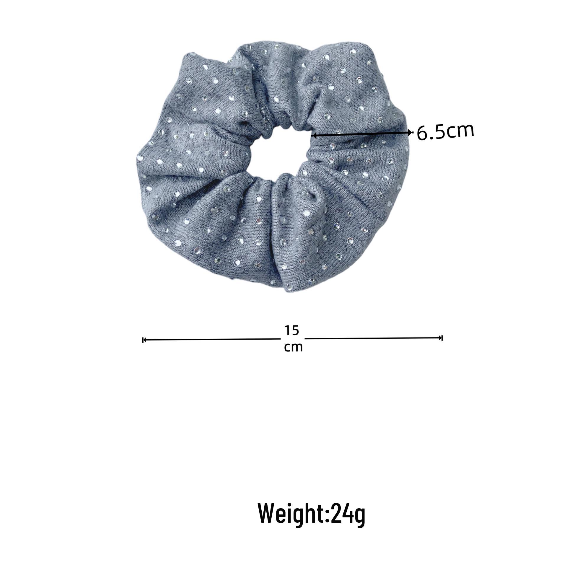 

Stylish Grey Wool Rhinestone Wide Band Headband Hair Tie Women s Accessory