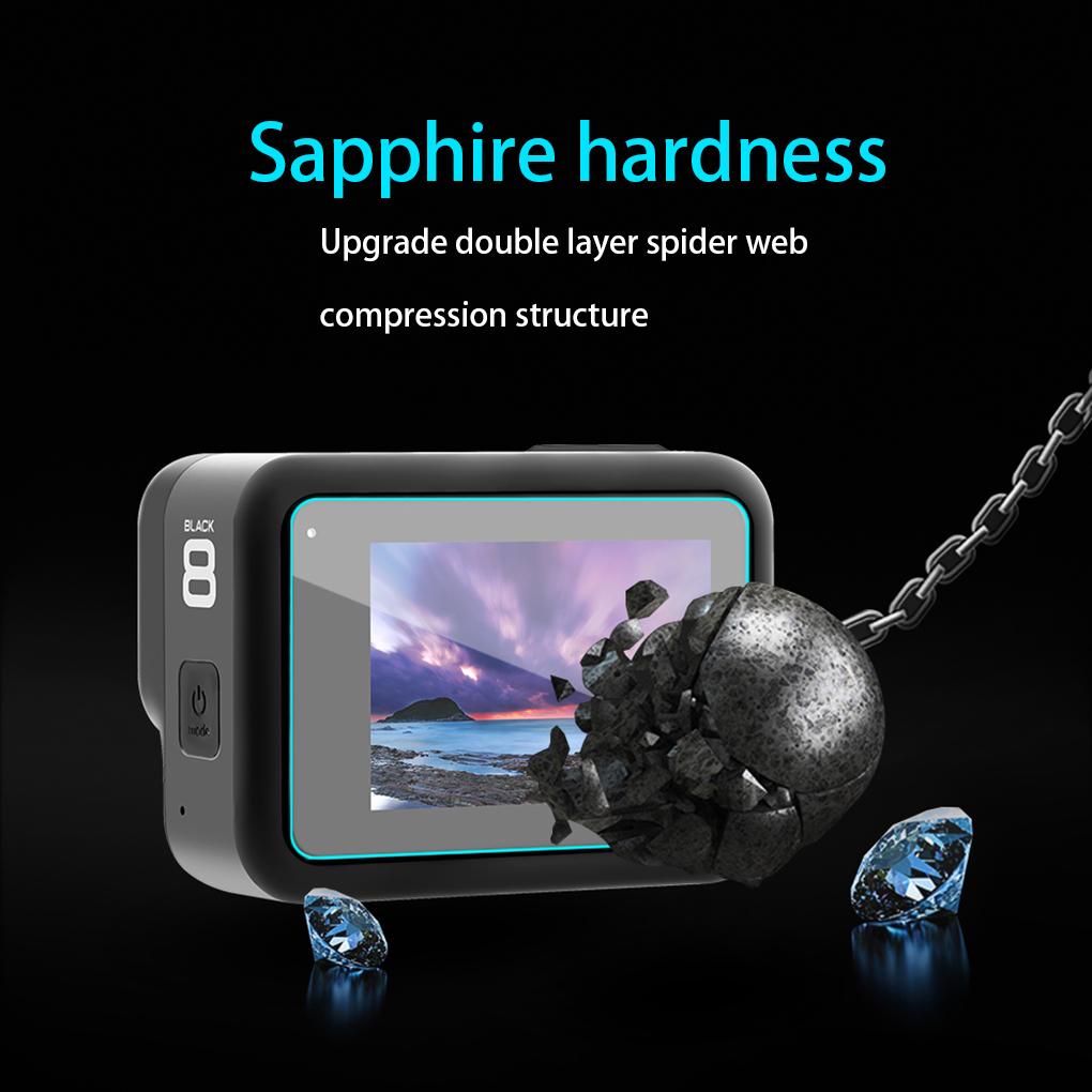 Tempered Glass Screen Protector Lens Cover Film for 8 Action Camera NE