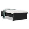 Bed Frame Black 100 x 200 cm Particleboard and Metal