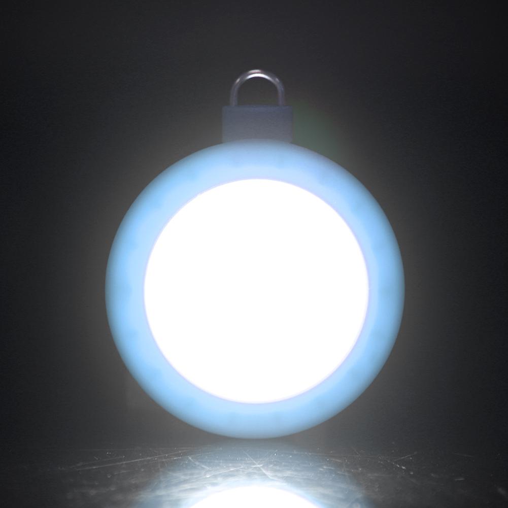 Mini COB LED Super Bright Round Camping Lights Outdoor Night Lamp with Hook((Blue)