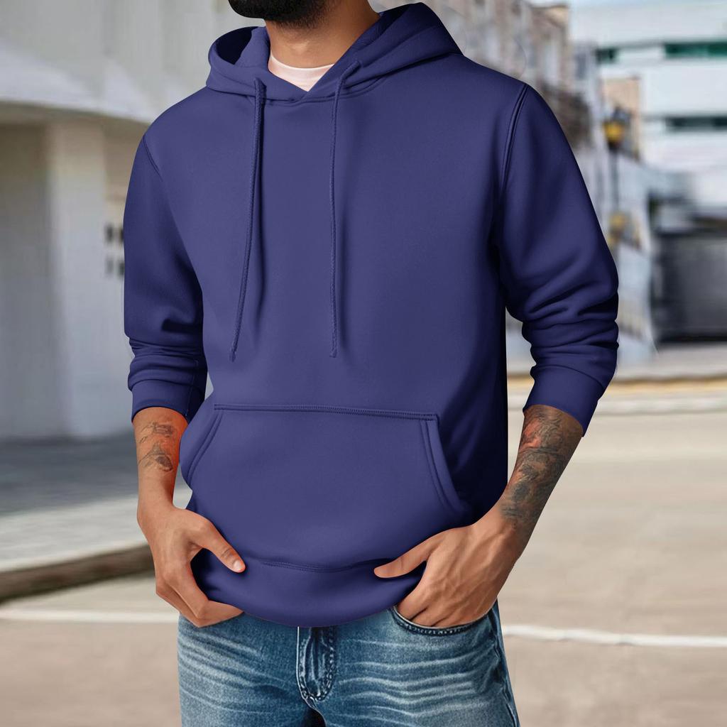 Hoodies For Men Long Sleeve Hooded Sweatshirts With Pockets Casual Fall Winter Fleece Pullover Tops