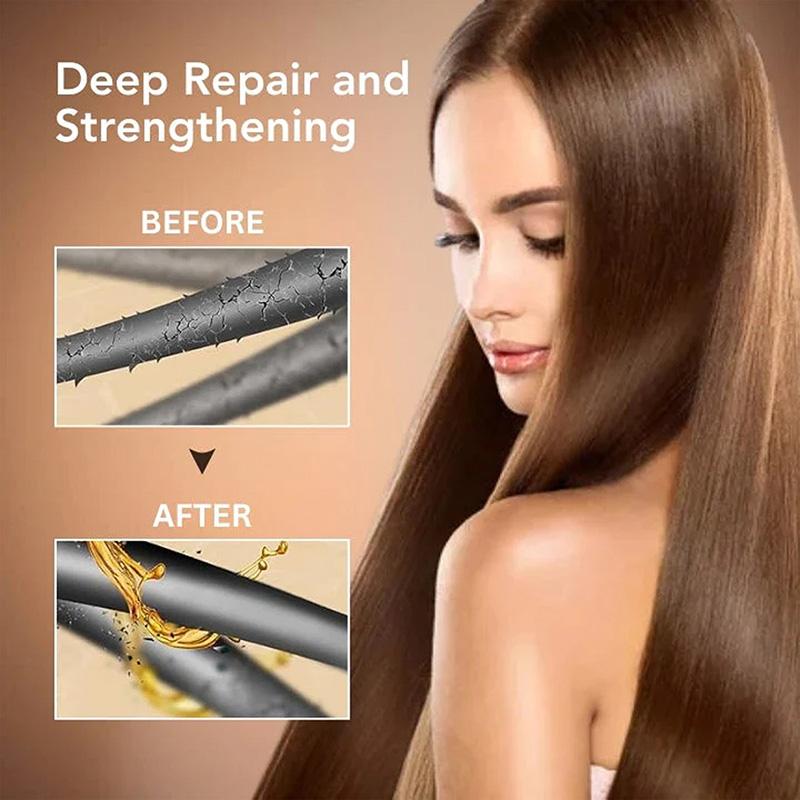Kollagen-Keratin-Haarmaske für trockenes und strapaziertes Haar, revitalisierendes Haar, glättet weiches, glattes Haar, spendet Feuchtigkeit, Haarbehandlung, Haarpflege