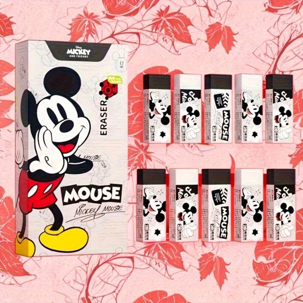 MINISO Zufälliger 1 Cartoon Mickey Radiergummi, Tragbar und Duftlos, Langlebiger und Leicht zu Reinigender Naturkautschuk, Perfektes Geschenk für Familie und Freunde
