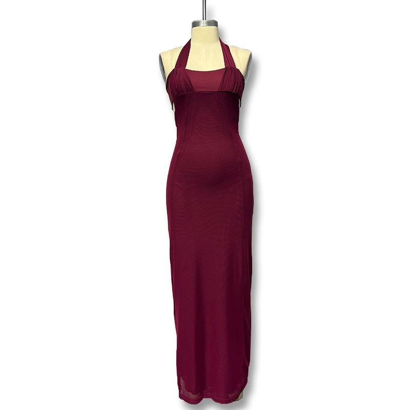 New Women's Clothing Sexy Backless Waist Slim Fishtail Dress Temperament High-end Dress