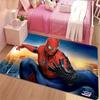 Marvel 1pc Cartoon Print Doormat, Spider-Man Red and Blue Spider-Web Suit with City Background in Dynamic Pose, Easy to Clean,