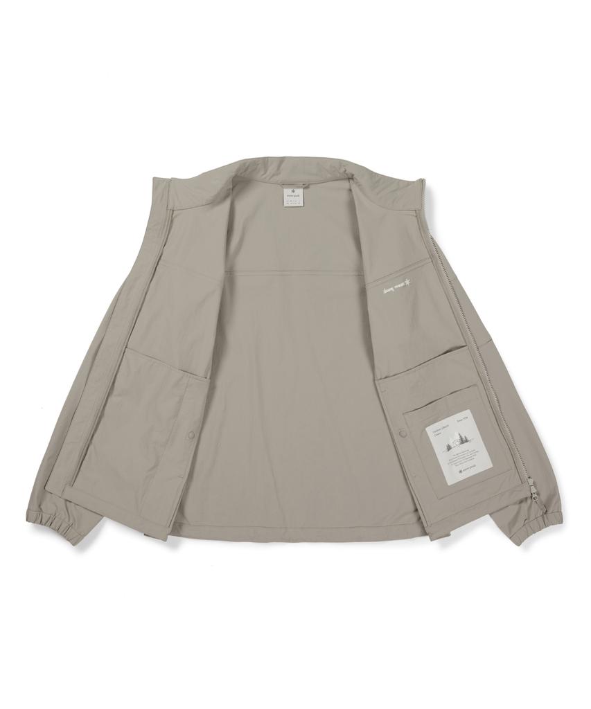SNOWPEAK APPAREL Root Stand Neck Windbreaker (S26Fmrwb68) Khaki Gray