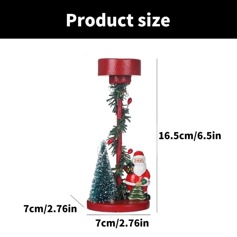 Elegant Christmas Themed Candle Holder Resins Constructions Candle Stand for Home and Office Decoration