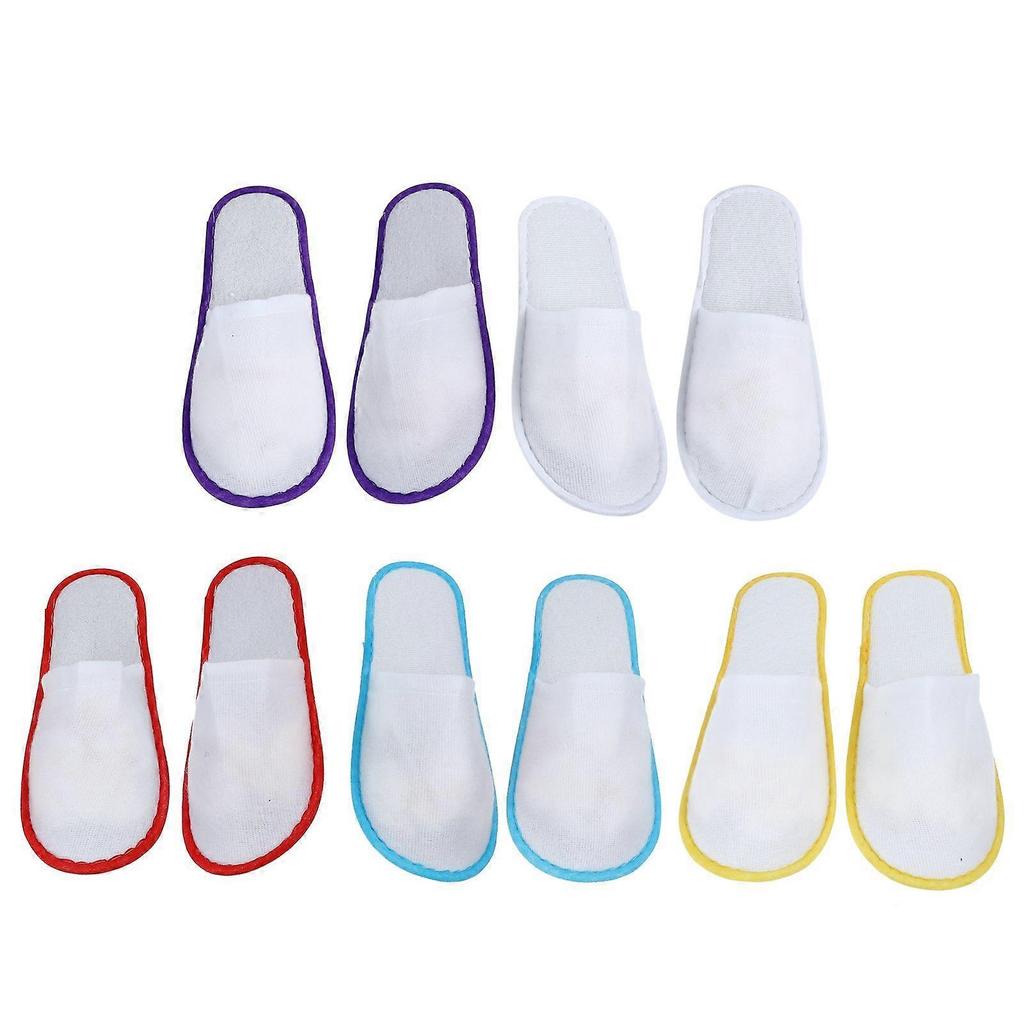 20 Pairs Disposable Slippers Hotel Guest Slippers Plush Salon Indoor Shoes