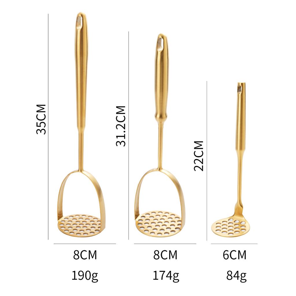 1pcs Stainless Steel Potato Masher Manual Food Crusher Smooth Garlic Presser Pumpkin Ricer Kitchen Gadgets Household Utensils