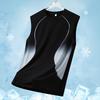 Summer Ice Silk Sleeveless Vest Men's Trendy Gradient Loose Casual Outdoor Running Vest Quick Dry Sports T-Shirt