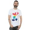 Disney Mens Mickey Mouse Rainbow Pose T-Shirt
