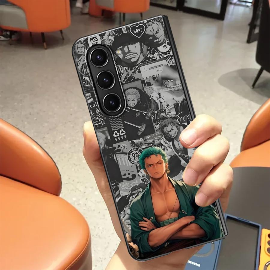 Zadní kryt na telefon pro Samsung Galaxy ZFold7 ZFold4 ZFold5 ZFold3 ZFold6 Z Fold 7 6 5 4 3 One Piece Komiks Luffy