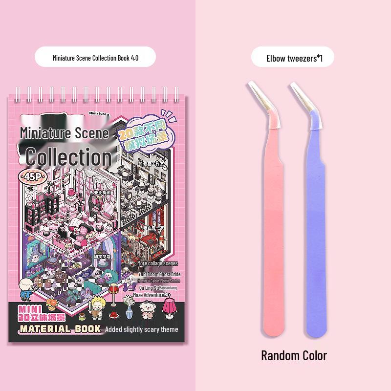 3D-Aufkleber mit Cottage-Szene: Miniatur-Landschaftsbau & DIY Journal Set