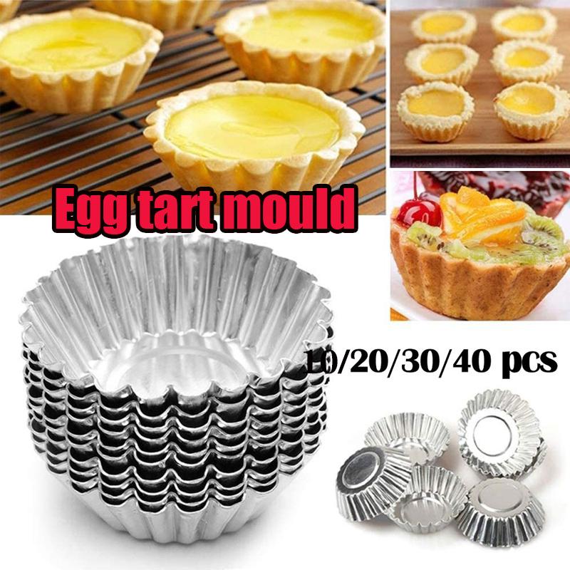 Buy Egg Tart Aluminum Cupcake Cake Cookie Mold Tin Baking Tool Baking