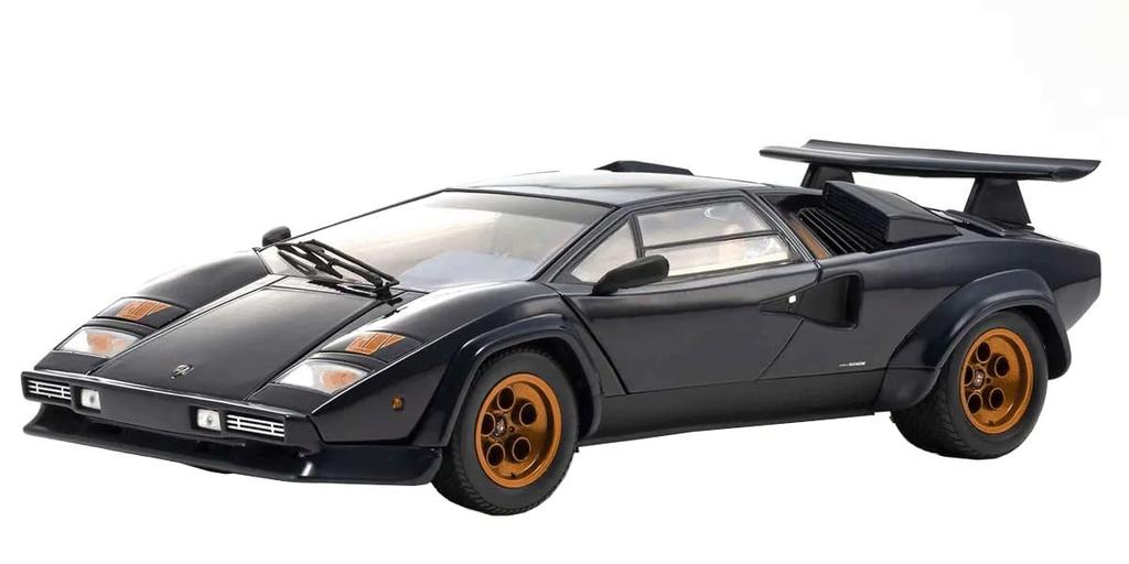 Kyosyo Original Lamborghini Countach Walter Wolf Dark Blue Finished Product 1/18