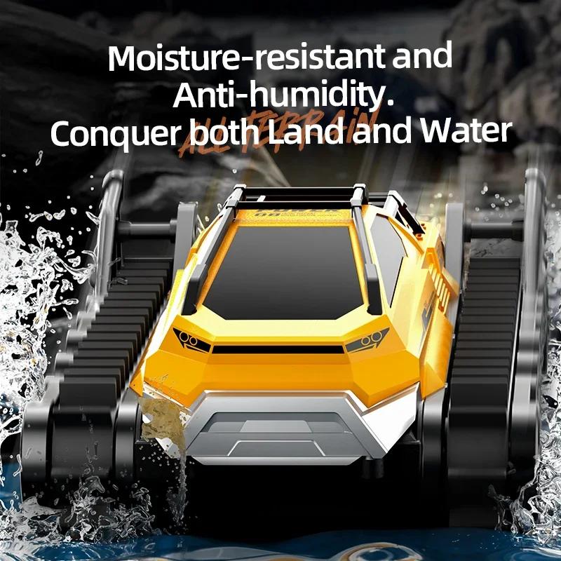JJRC Q183 RC Tank Amphibious Vehicle Remote Control Tracked Tank Armored RC Cars Toys for Children Watch Sensing Tanks Car Gifts