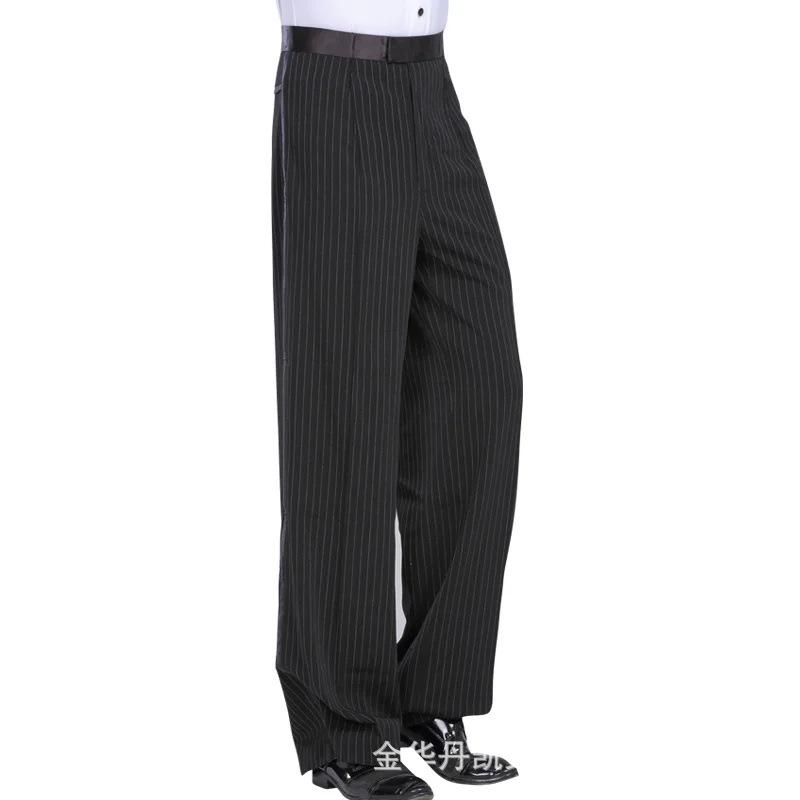 Dan Kai Herren Lateinische Tanzhose: Erwachsene Straight-Leg Ballroom Übungskleidung