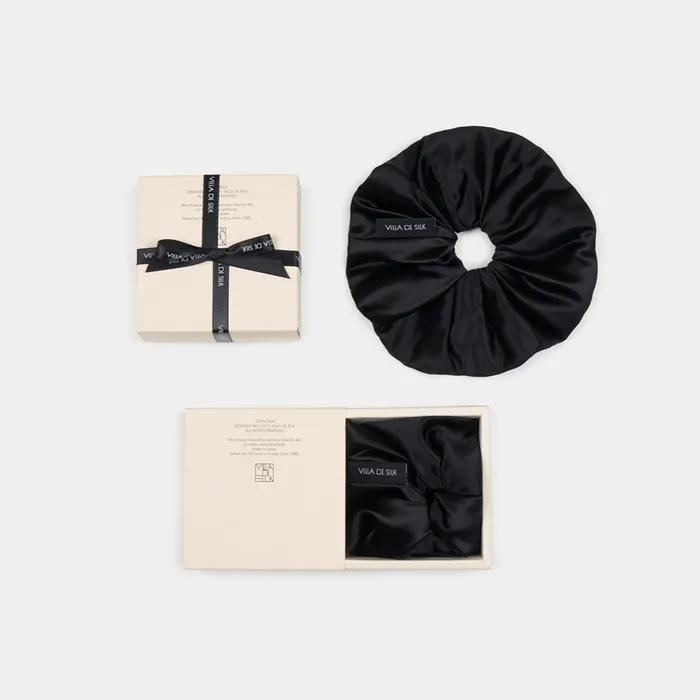 GLAM SILK SCRUNCHIE (2 colors) 100% Silk Large Size Glam Scrunchie