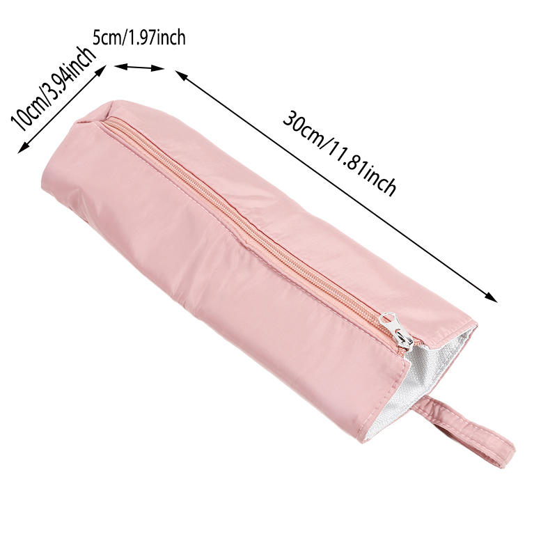 Portable Hair Curler Storage Bag High-Temperature Resistant Heat-Insulating ZipperedHair Curler Storage Bag For Household Travel
