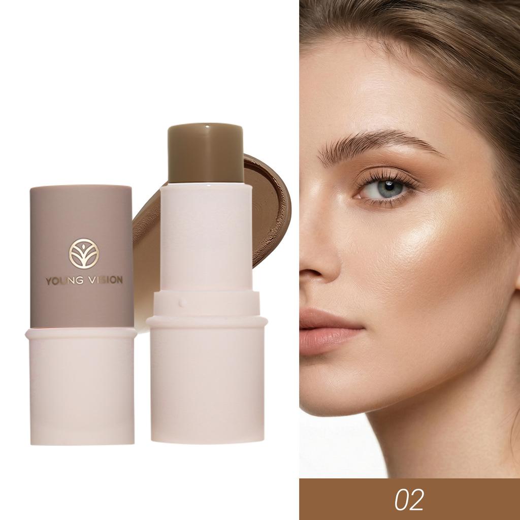 Three-color Multi-functional Facial Brightening and Contouring Stick - Used for Contouring, Brightening and Skin Smoothing