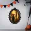 Heks Hologram Veggspeil Skummelt Halloween Glødende Spøkelsesspeil med Skumle Øyne for Innendørs Bad Spøkelseshus Dekor