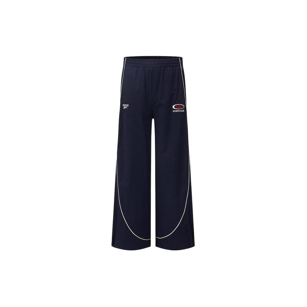 Reebok Color Block Loose Wide Leg Casual Pants Women bottoms Navy-Blue 24SRC610WGN2