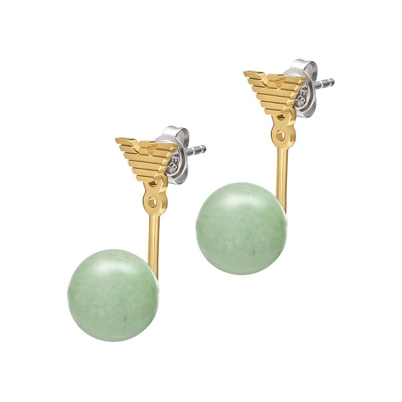 Emporio Armani Fashion High-End Light Luxury Brass Earrings Women earrings Gold EGS3227710 Basic Packaging-Box