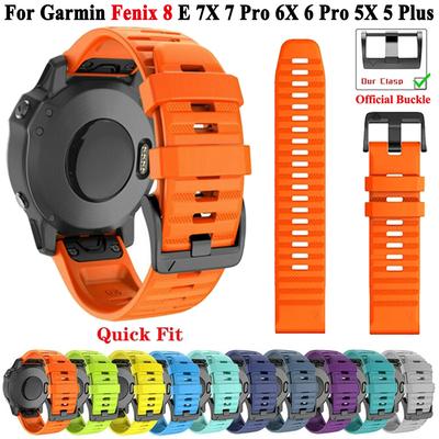 QuickFit 26mm 22mm Remienok na hodinky Pre Garmin Fenix 7X 7 Pro Sapphire Solar Silikónový remienok Fenix 8 E 6X 6 Pro 5X 5 Plus Náramok