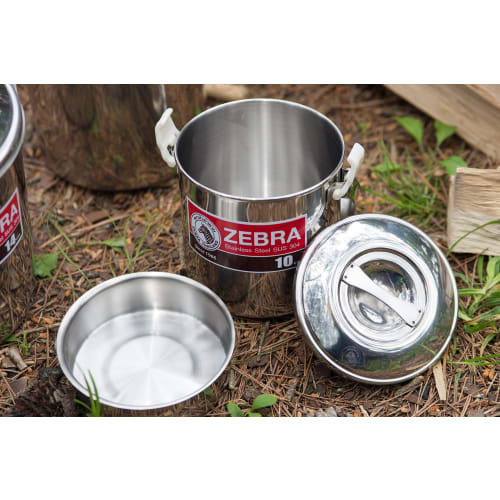 ZEBRA Stainless Steel Loop Handle Billy Can Pot, 10cm, 1516100