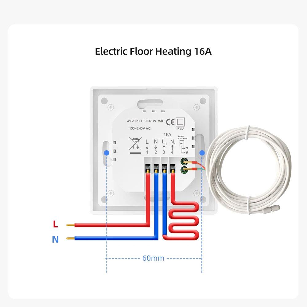 WiFi Smart Knob Thermostat Floor Heating Water Gas Boiler Home Room Programmable Temperature Controller Tuya Alexa Google Home Fuel Injectors 6