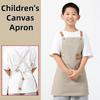 Lightweight Children's Canvas Apron Solid Color Kids Chef Costume Kids Cooking Apron  BBQ Chef