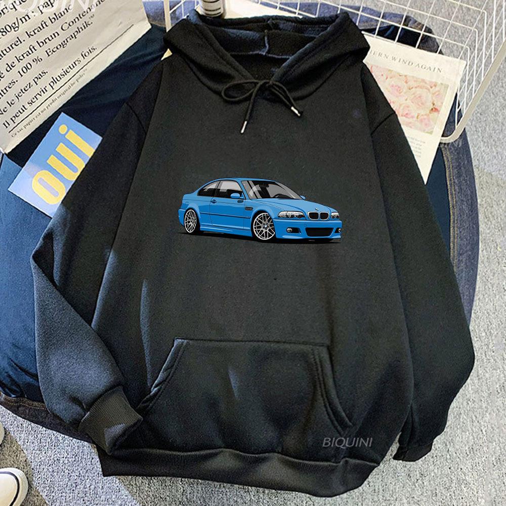 46 Car Printing Hoodies Women Men Long Sleeve Hooded Sweatshirts Unisex Casual Streetwear Y2K Street Fashion Pullover Clothing