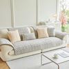 1PC Wave Pattern Plush Sofa Cushion Light Luxury Sofa Mat Towel Solid Color Anti-slip Couch Slipcover for Living Room Decor