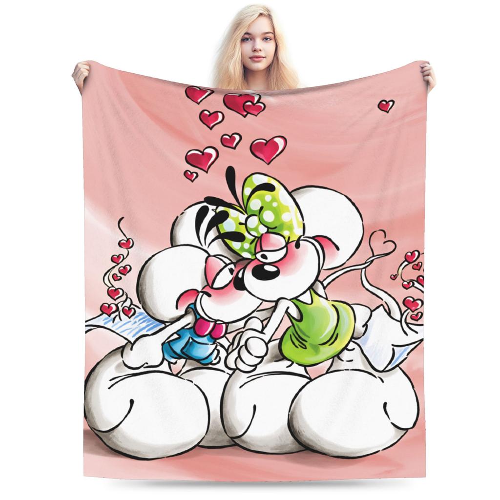 Super Warm Blanket Girls Boys Airplane Travel Diddl Cartoon Throw Blanket Flannel Bedspread For Bedroom Aesthetic Sofa Bed Cover
