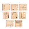 Light Retro Wooden Calendar Stamp, Superman Cat Monthly  Weekly Calendar, DIY Decorative Material Printing Stamp  Assorted Stamp