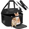 Large Breathable Foldable Cat Backpack Carrier for Outings: Detachable, Portable, and Spacious Pet Bag