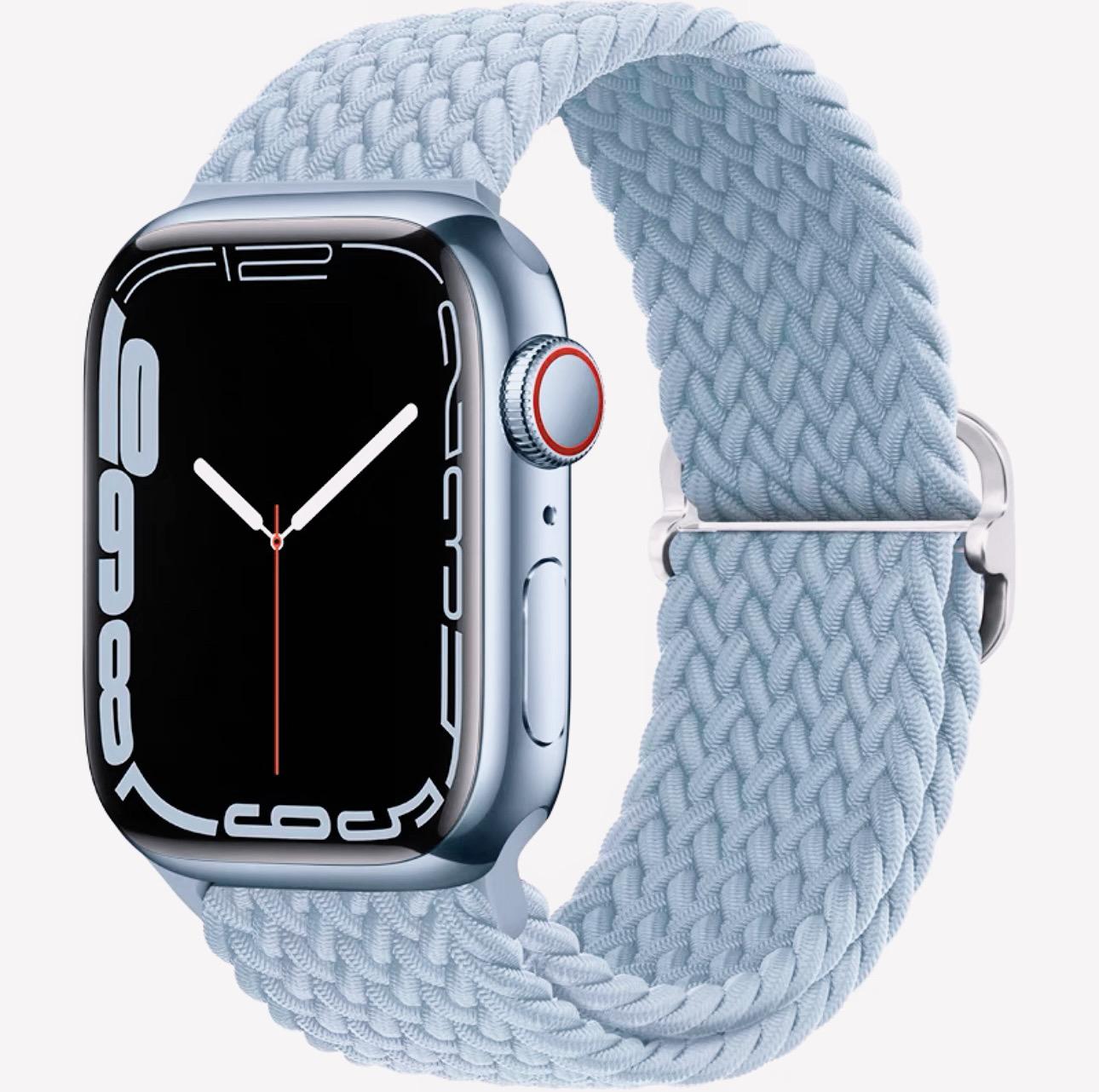 

Плетеная петля Solo для Apple Watch Band 44 мм, 40 мм, 45 мм, 41 мм, 49 мм, 42 мм, 38 мм, эластичный браслет IWatch Series 7, 3 SE, 6, 8, ультра-ремешок для ремешка для наручных часов 38mm 40mm 41mm
