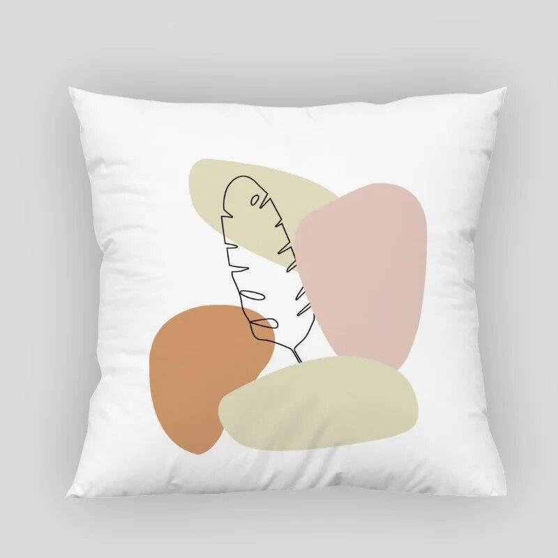 Abstract Art Fruit Leaf Pillowcase Nordic Style  Modern Home Living Room
