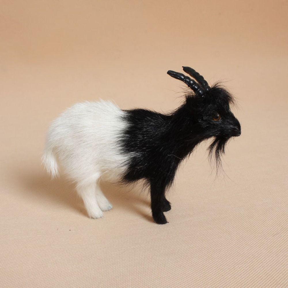 Simulation Goat Plush Toys Cute Goat  Figurine Ornament Goat Plush Doll  Yard