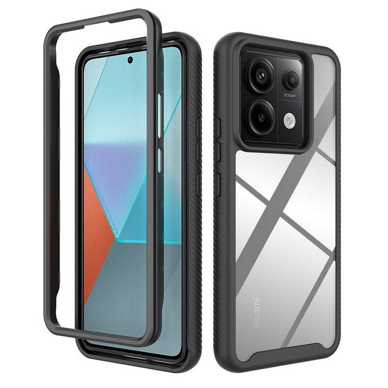 Luxusní nárazuvzdorný kryt 2v1 pro Poco X6 5G 2024 Křišťálový kryt Tvrdý zadní kryt Capa Funda Xiaomi Mi Poco C65 Pouzdro Telefon PocoX6 X 6 C 65 Nárazník Etui