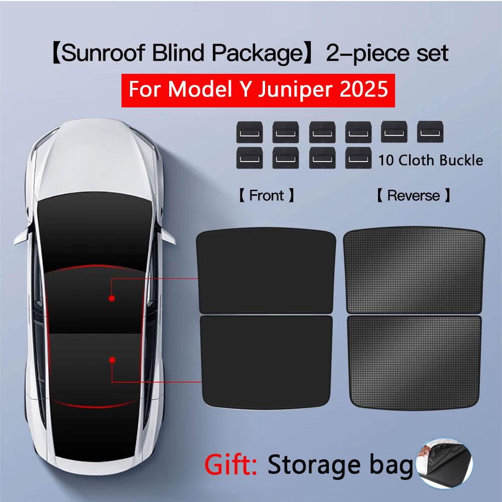 Sunshade Roof for Tesla Model Y Juniper 2025 Never Sag Nano Ice-Crystal Heat Insulation Glass Roof Shade Model 3 Highland 2024