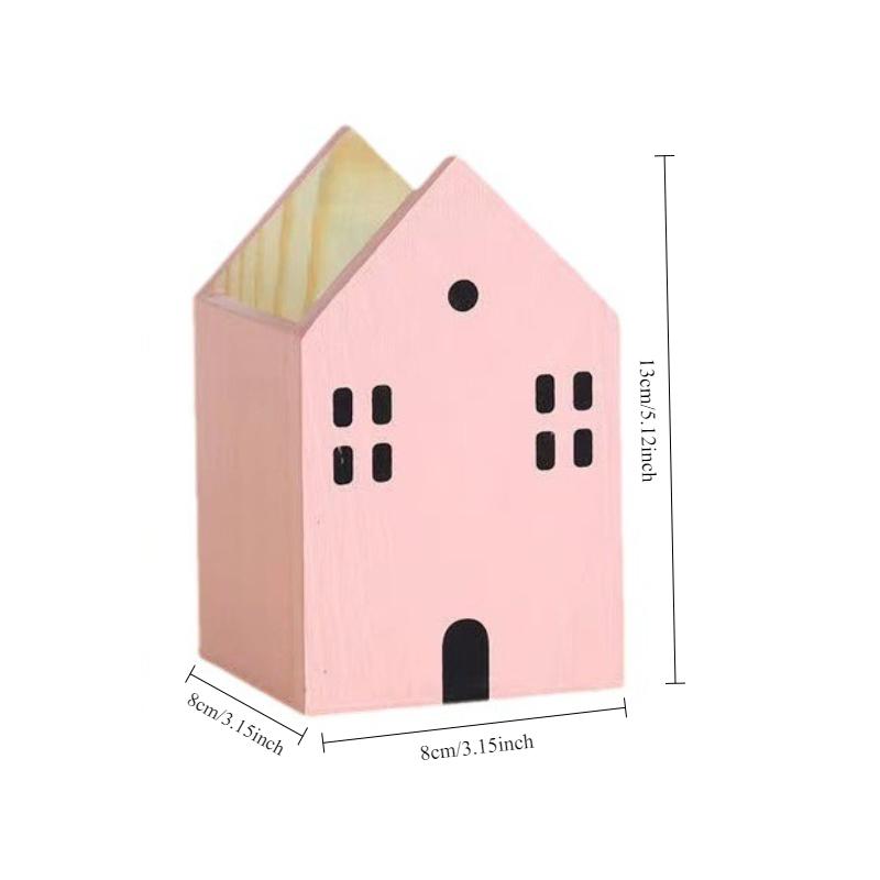 

Деревянная подставка для ручек и пенал в мультяшном стиле, органайзер для кистей для макияжа, коробка для канцелярских принадлежностей, органайзер для студенческого/офисного стола