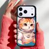 Coque de téléphone Space Kitty Cat Adventures pour iPhone 17 Air 16e 15 14 13 Pro Max Coque Arrière pour 12 11 Pro Coque