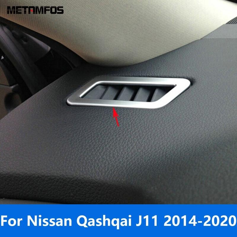 Front Upper Air Condition AC Vent Outlet Cover Trim For Nissan Qashqai J11 2014- Matte Interior Accessories Car Styling