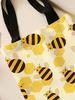 Bee pattern printed casual handbag, reusable fashionable backpack, multifunctional handbag, canvas shopping bag