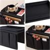 Sofa with Cup Holder No-Slip Couch Sofa Armrest Organiser Couch Remote Control Holder (Black)